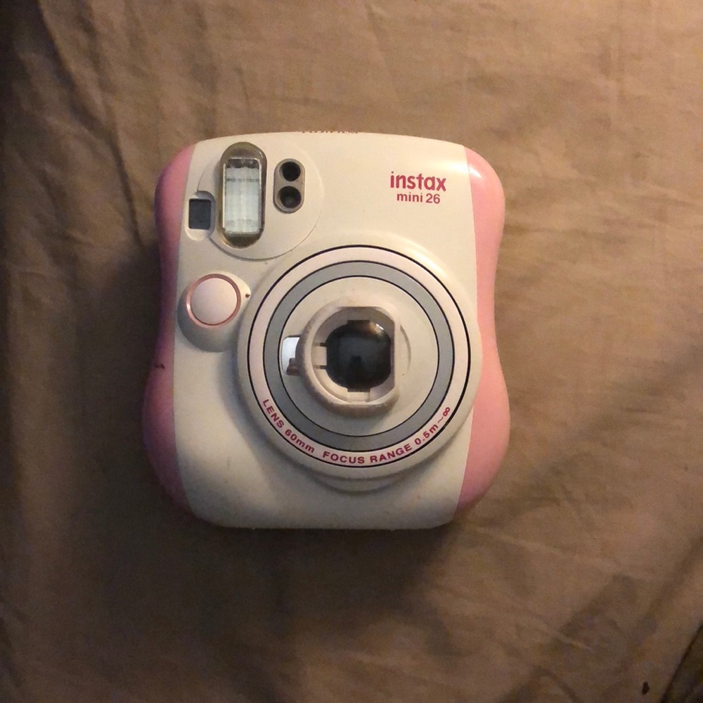 Pink & White polaroid